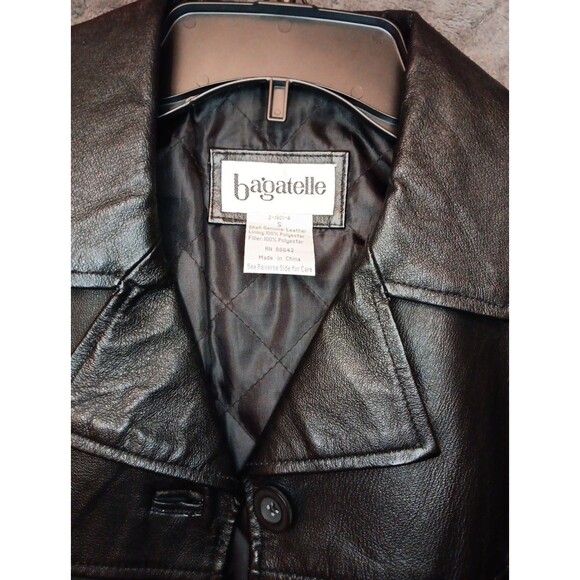 Bagatelle Womens Black Genuine Leather Jacket Size Small - Picture 4 of 6